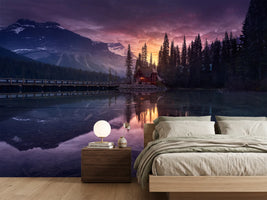photo-wallpaper-lake-house-sunrise