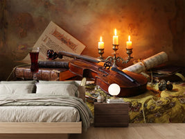 photo-wallpaper-still-life-with-violin-and-candles