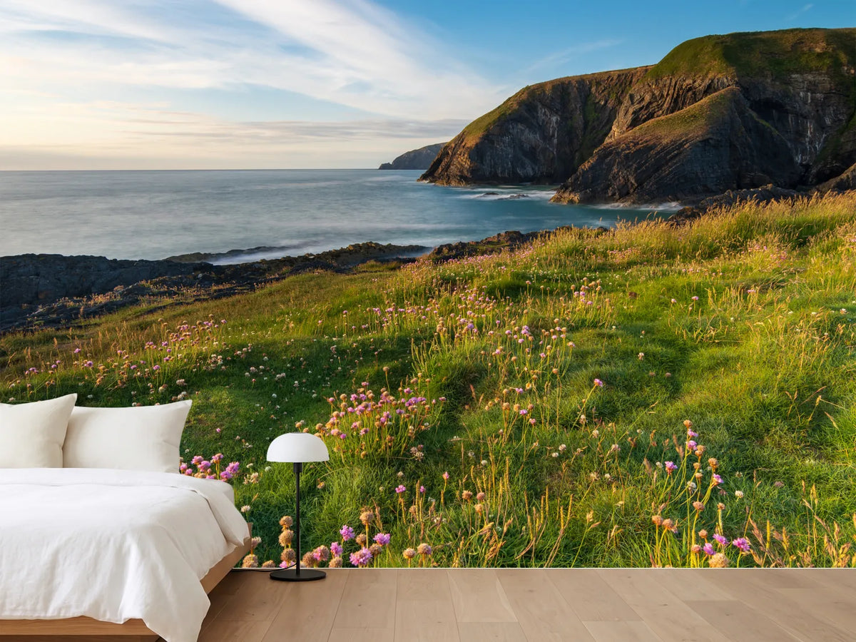 photo-wallpaper-beautiful-coastal-view-with-flowers-ceibwr-bay-pembrokeshire-wales