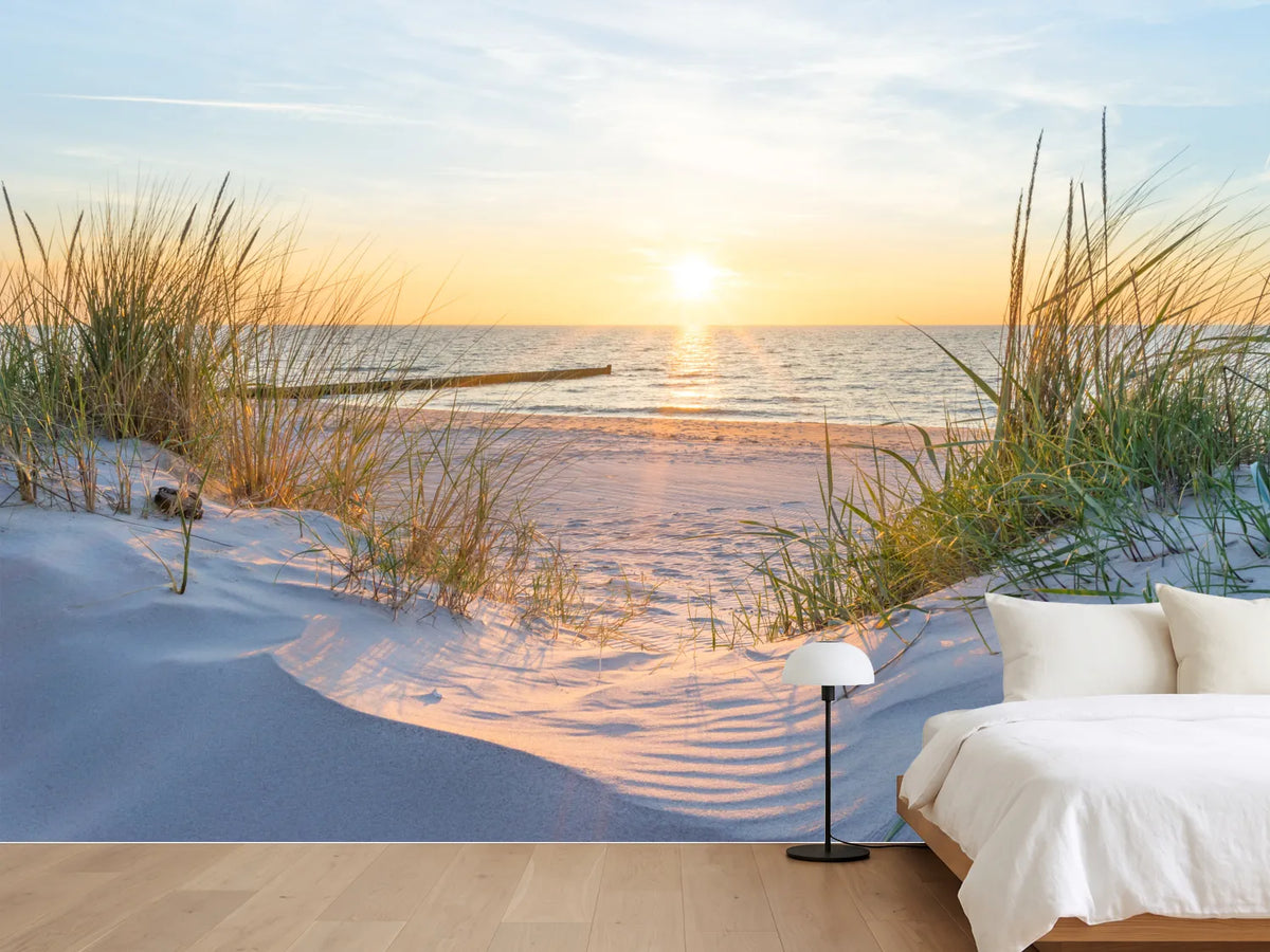 photo-wallpaper-sunset-on-the-baltic-sea