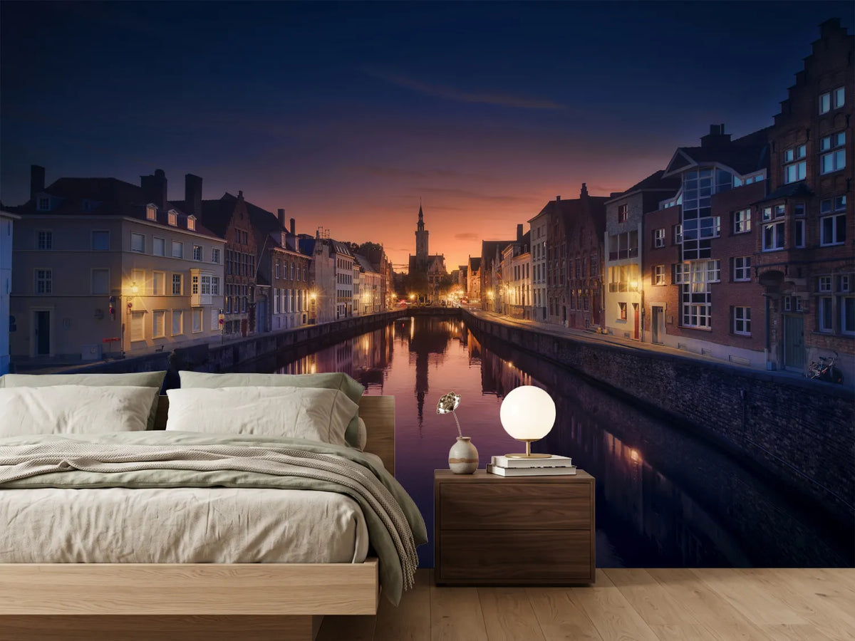 photo-wallpaper-sunset-in-brugge