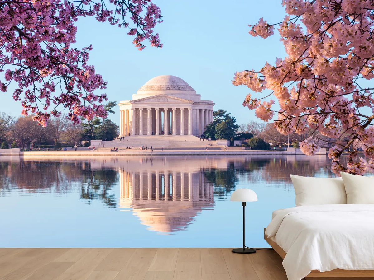 photo-wallpaper-beautiful-early-morning-jefferson-memorial-with-cherry-blossoms