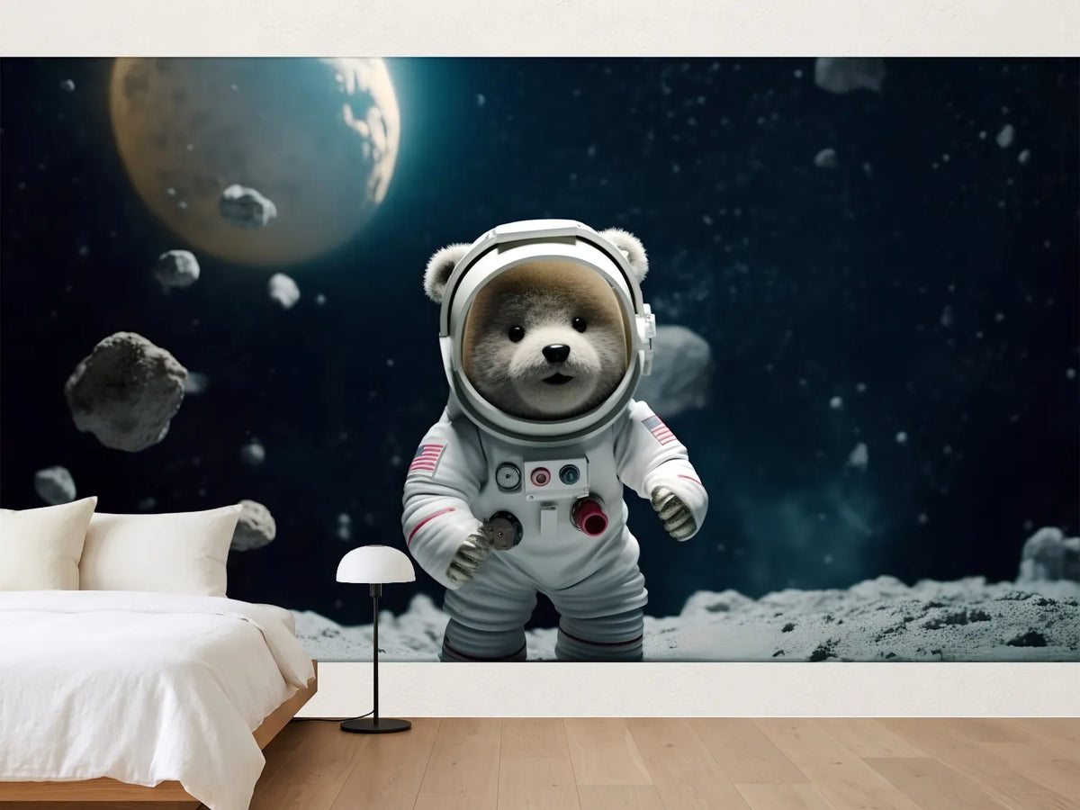 photo-wallpaper-teddy-bear-in-a-spacesuit-on-a-grey-lunar-surface-beneath-a-distant-planet