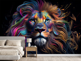 photo-wallpaper-colorful-lion-to-print-on-t-shirt