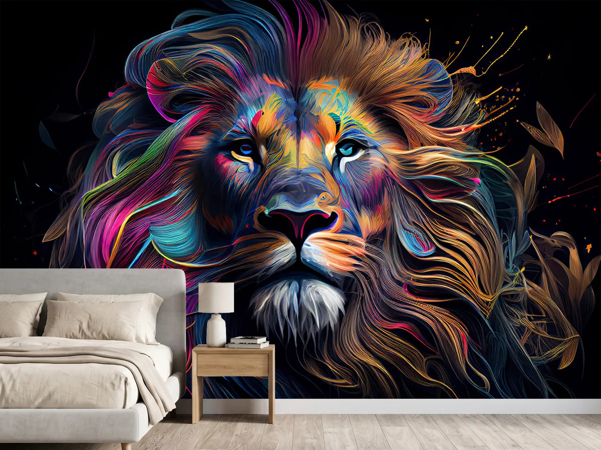 photo-wallpaper-colorful-lion-to-print-on-t-shirt