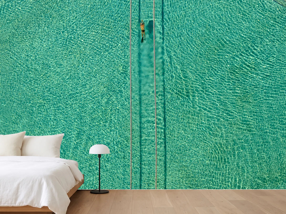 photo-wallpaper-turquoise-pool-swimmer