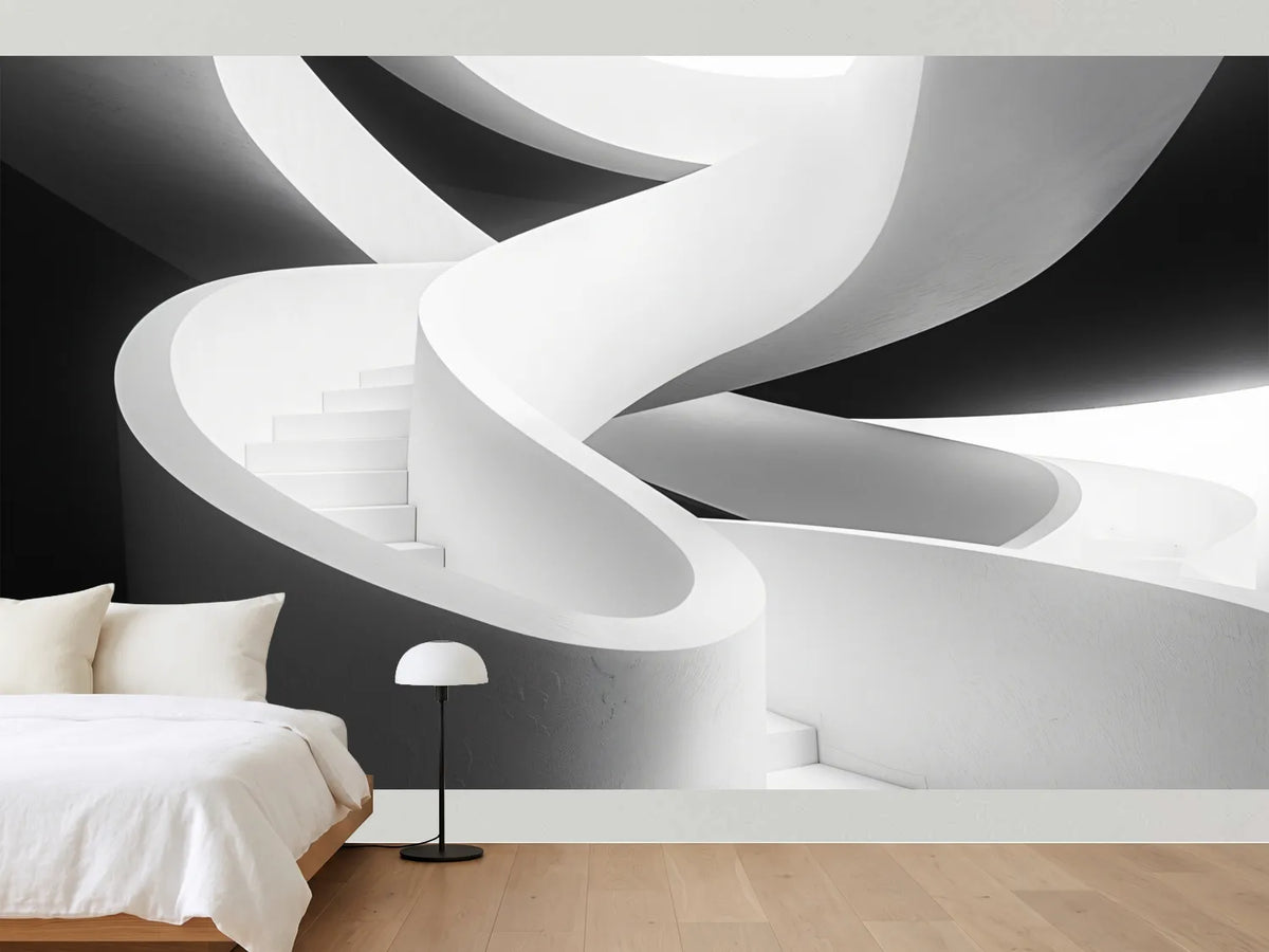 photo-wallpaper-white-spiral-staircase-in-stark-light-and-deep-shadow