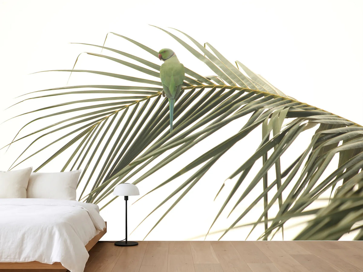 photo-wallpaper-green-parrot-palm-leaf