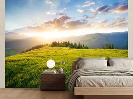 photo-wallpaper-sunset-in-the-mountain-valley-beautiful-natural-landscape-in-the-summer-time