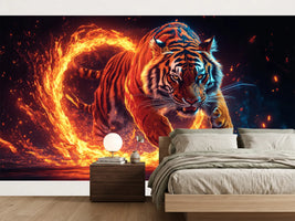 photo-wallpaper-tiger-leaping-through-a-ring-of-fire-amid-glowing-sparks