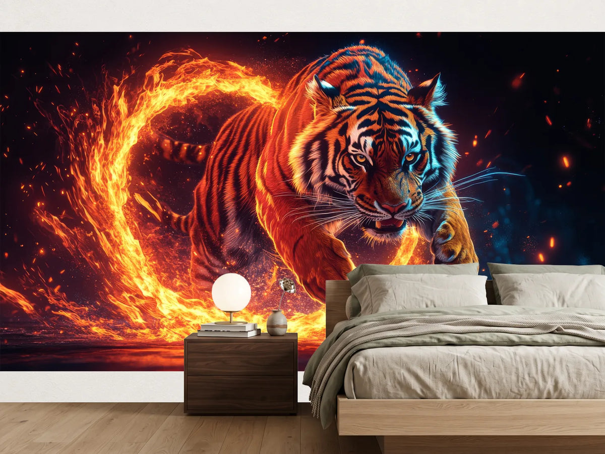 photo-wallpaper-tiger-leaping-through-a-ring-of-fire-amid-glowing-sparks