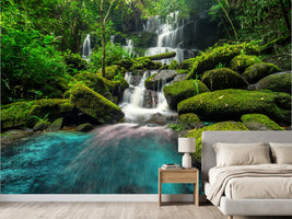 photo-wallpaper-beautiful-waterfall-in-green-forest-in-jungle