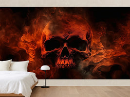 photo-wallpaper-a-flaming-skull-skull-on-fire