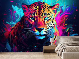 photo-wallpaper-colorful-jaguar-animal-portrait-illustration