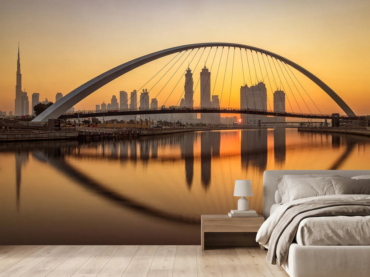 photo-wallpaper-sunrise-at-the-dubai-water-canal-x
