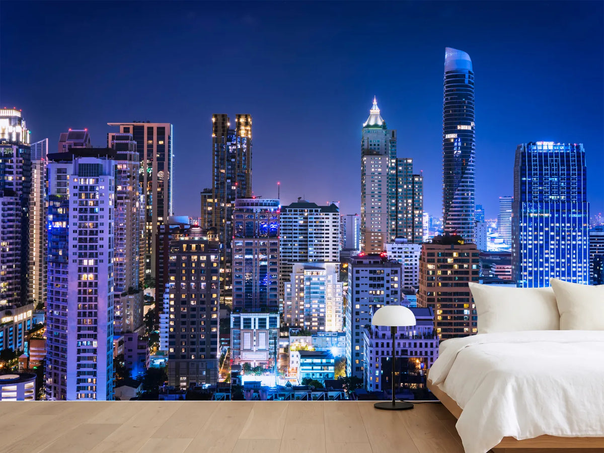 photo-wallpaper-glowing-skyscrapers-at-blue-hour-sparkling-city-skyline