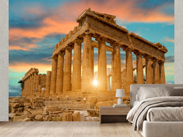 photo-wallpaper-parthenon-athens-greece-sun-beams-and-sunset-colors