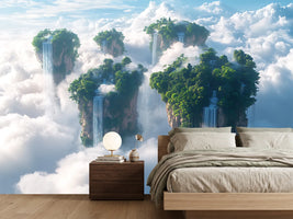 photo-wallpaper-floating-forest-islands-with-waterfalls-above-a-sea-of-clouds