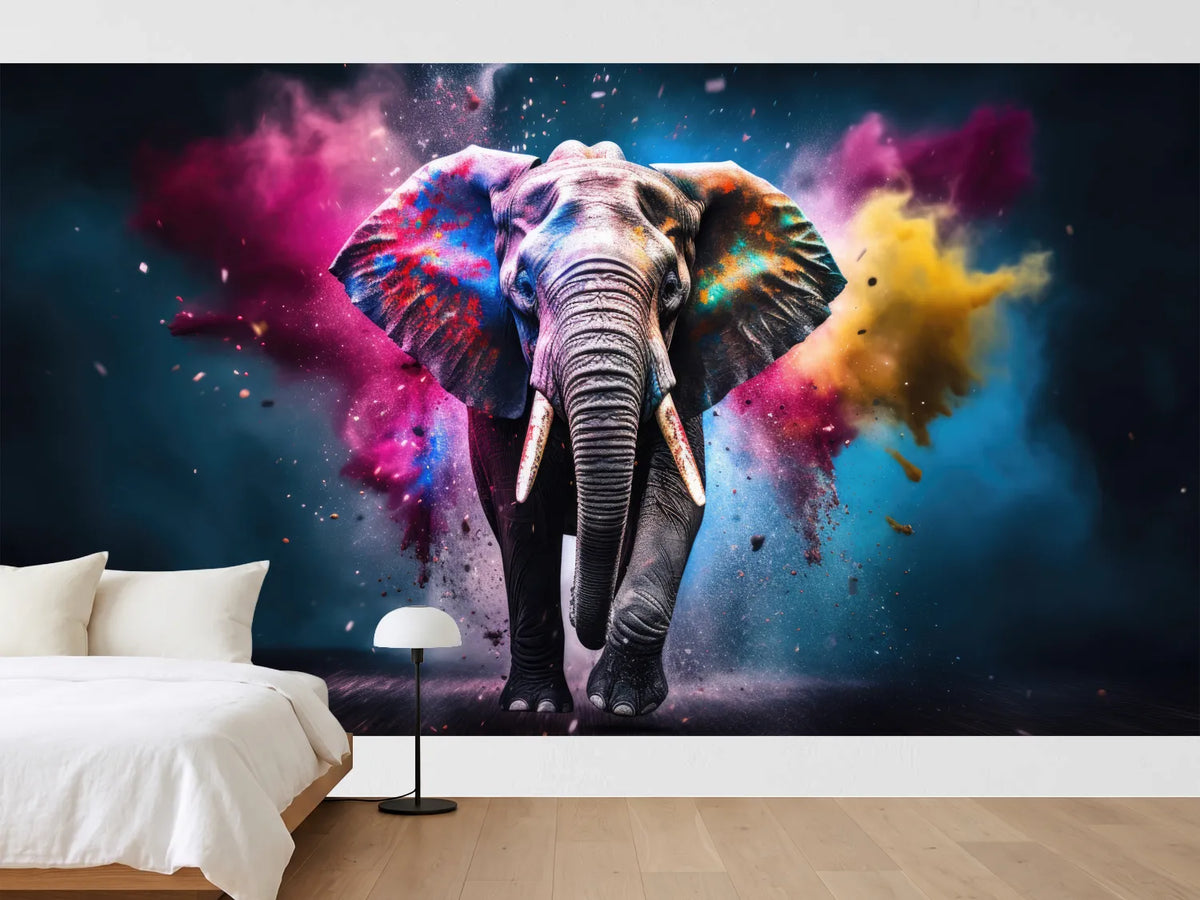 photo-wallpaper-elephant-in-colorful-powder-paint-explosion-dynamic