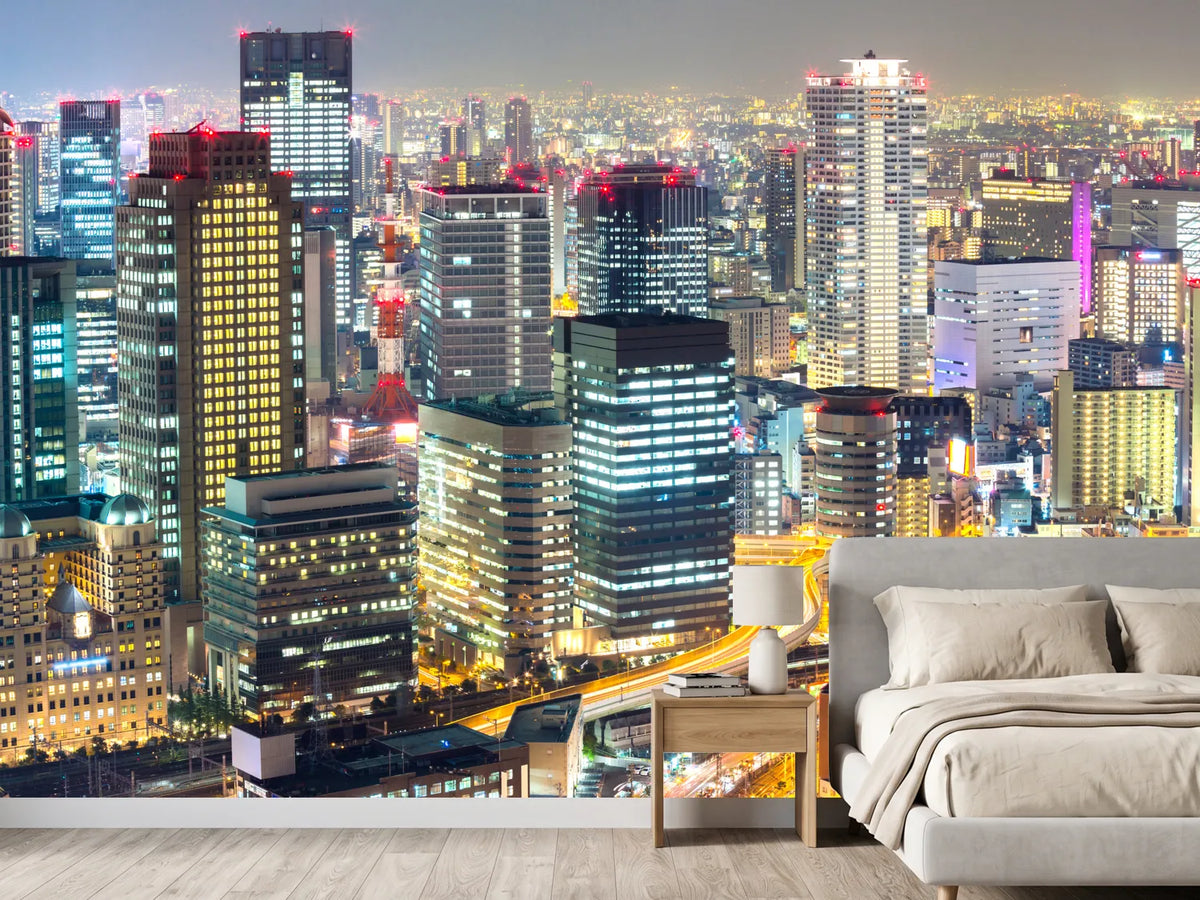 photo-wallpaper-skyline-osaka-in-sea-of-lights