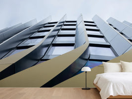 photo-wallpaper-curved-metal-facade-soaring-into-a-pale-sky