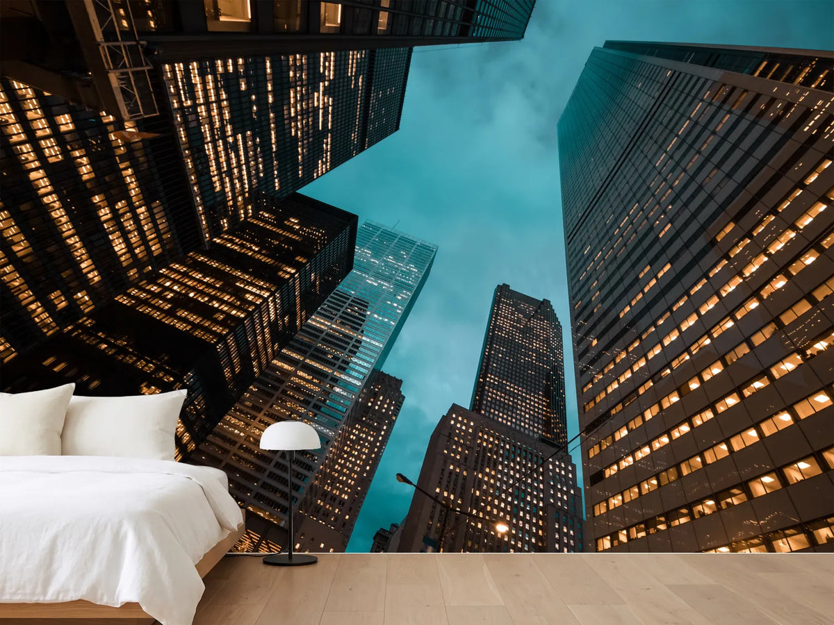 photo-wallpaper-night-view-of-toronto-city-skyscrapers-look-up