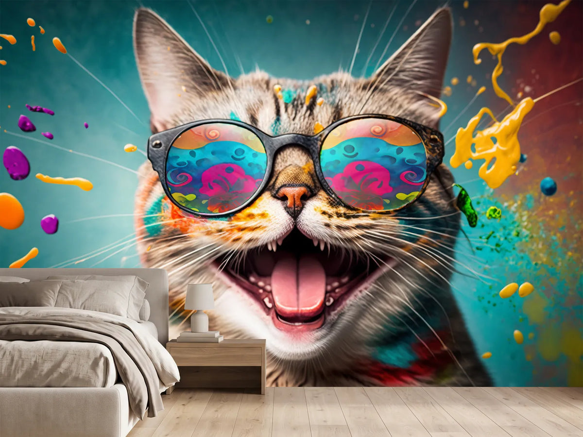 photo-wallpaper-grinning-cat-in-sunglasses-amid-bright-paint-splashes