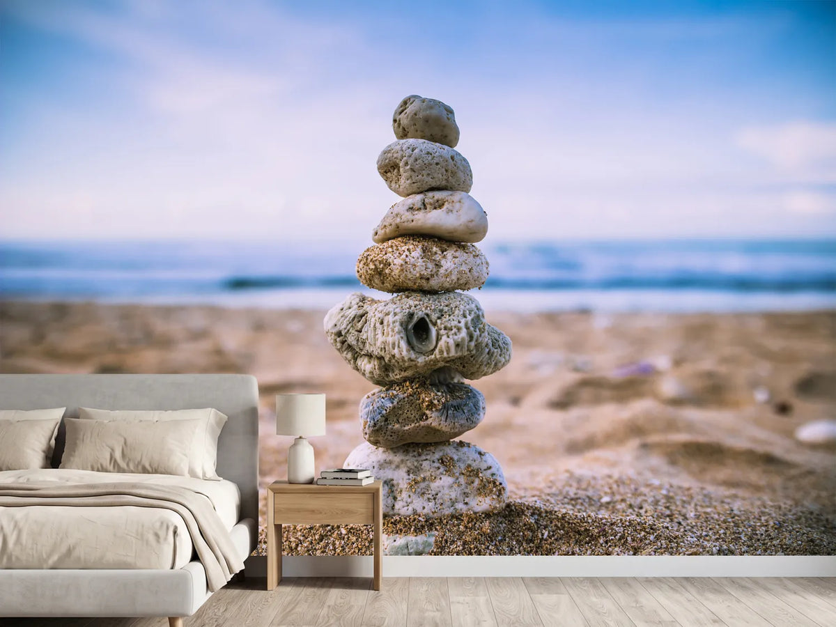 photo-wallpaper-stone-pile-on-the-beach
