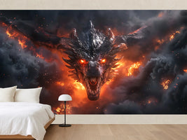 photo-wallpaper-black-dragon-with-glowing-eyes-amid-fire-and-smoke