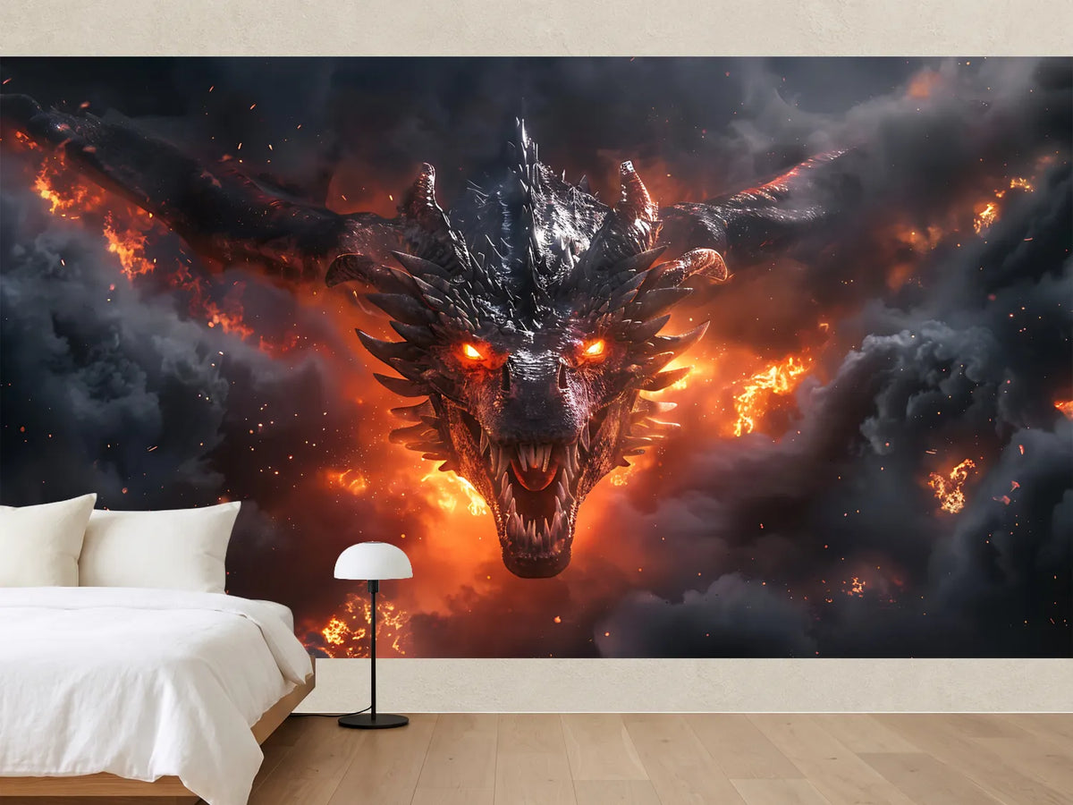 photo-wallpaper-black-dragon-with-glowing-eyes-amid-fire-and-smoke