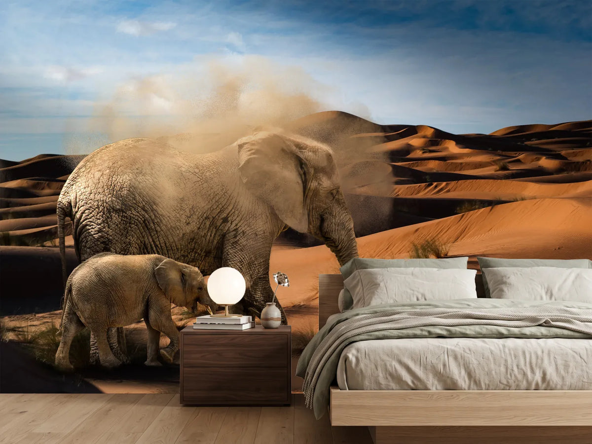 photo-wallpaper-elephants-in-the-desert
