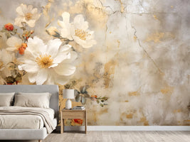 photo-wallpaper-vintage-floral-gold