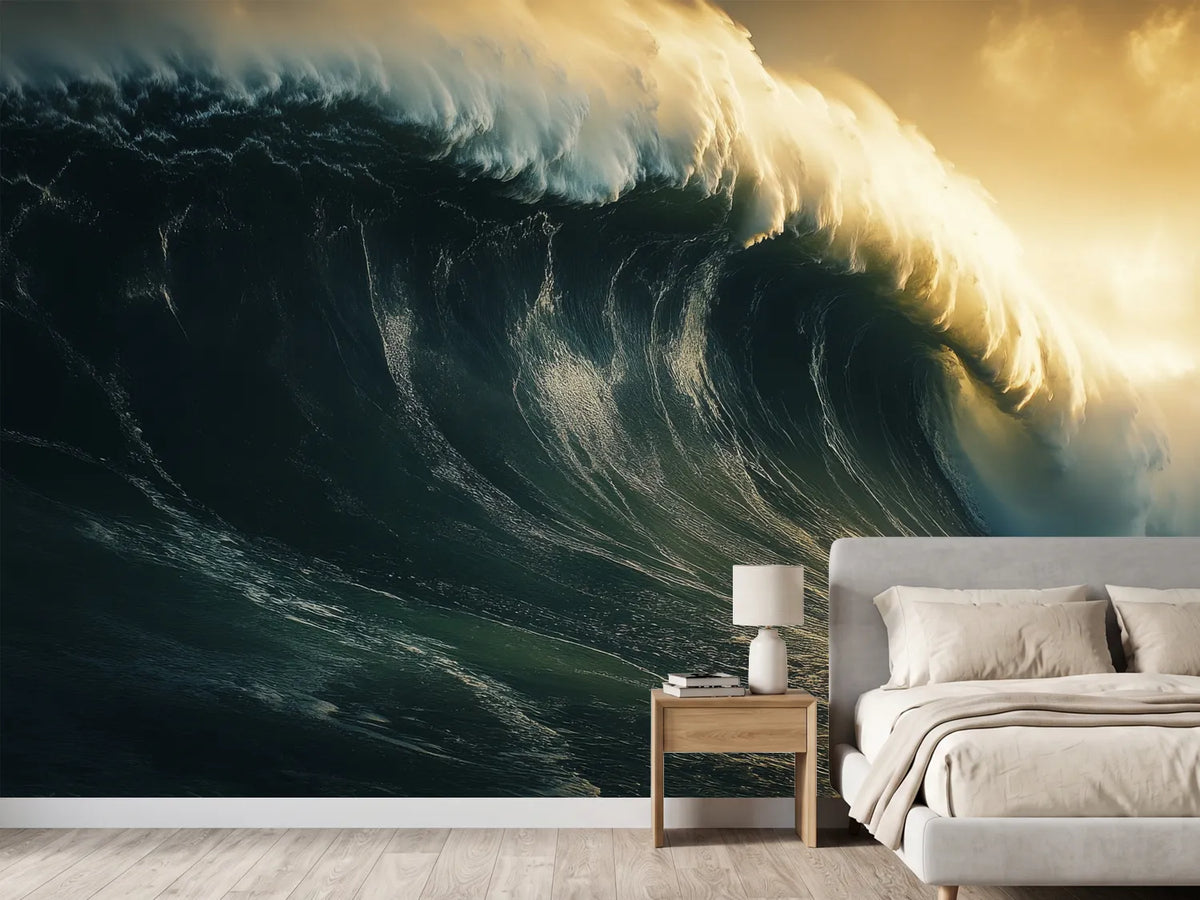 photo-wallpaper-towering-ocean-wave-breaking-in-golden-evening-light