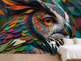 photo-wallpaper-abstract-animal-owl-portrait-with-colorful-double-exposure-paint-with-generative-ai-2