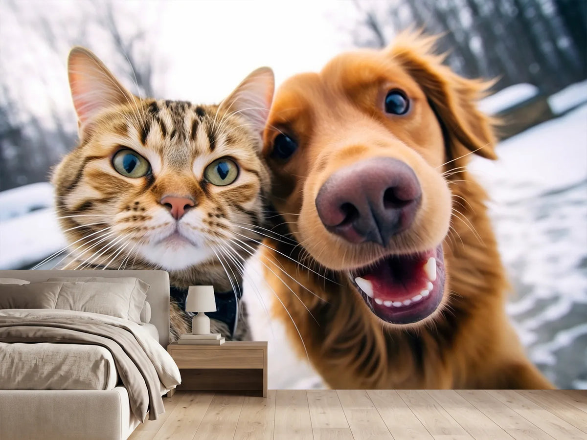 photo-wallpaper-cat-and-dog-best-friends-taking-a-selfie-shot-generative-ai