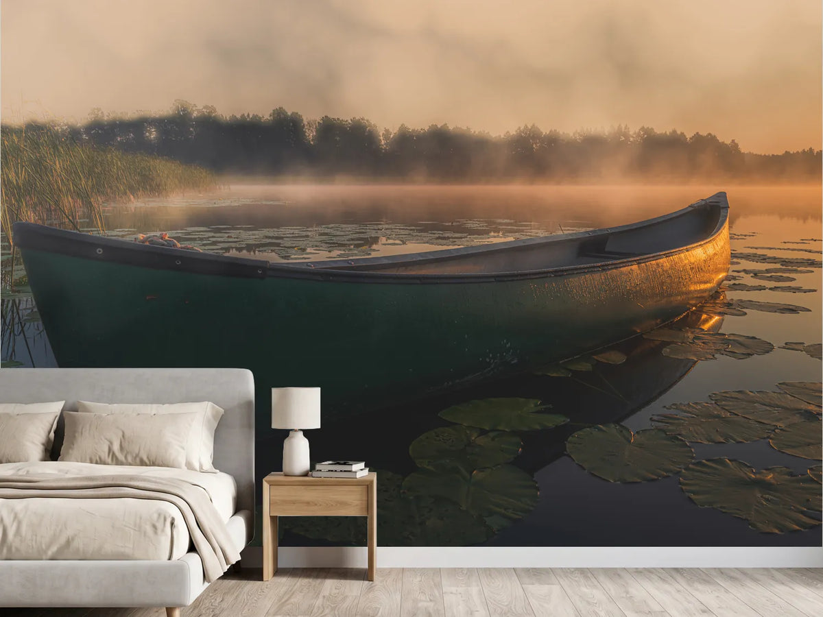 photo-wallpaper-sunrise-canoe-reflection