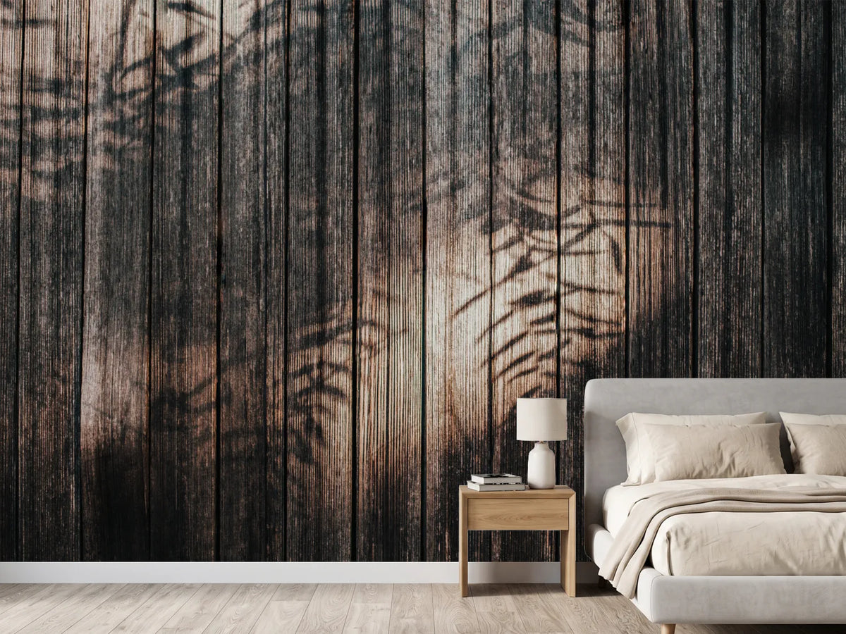 photo-wallpaper-weathered-wood-leaf-shadows