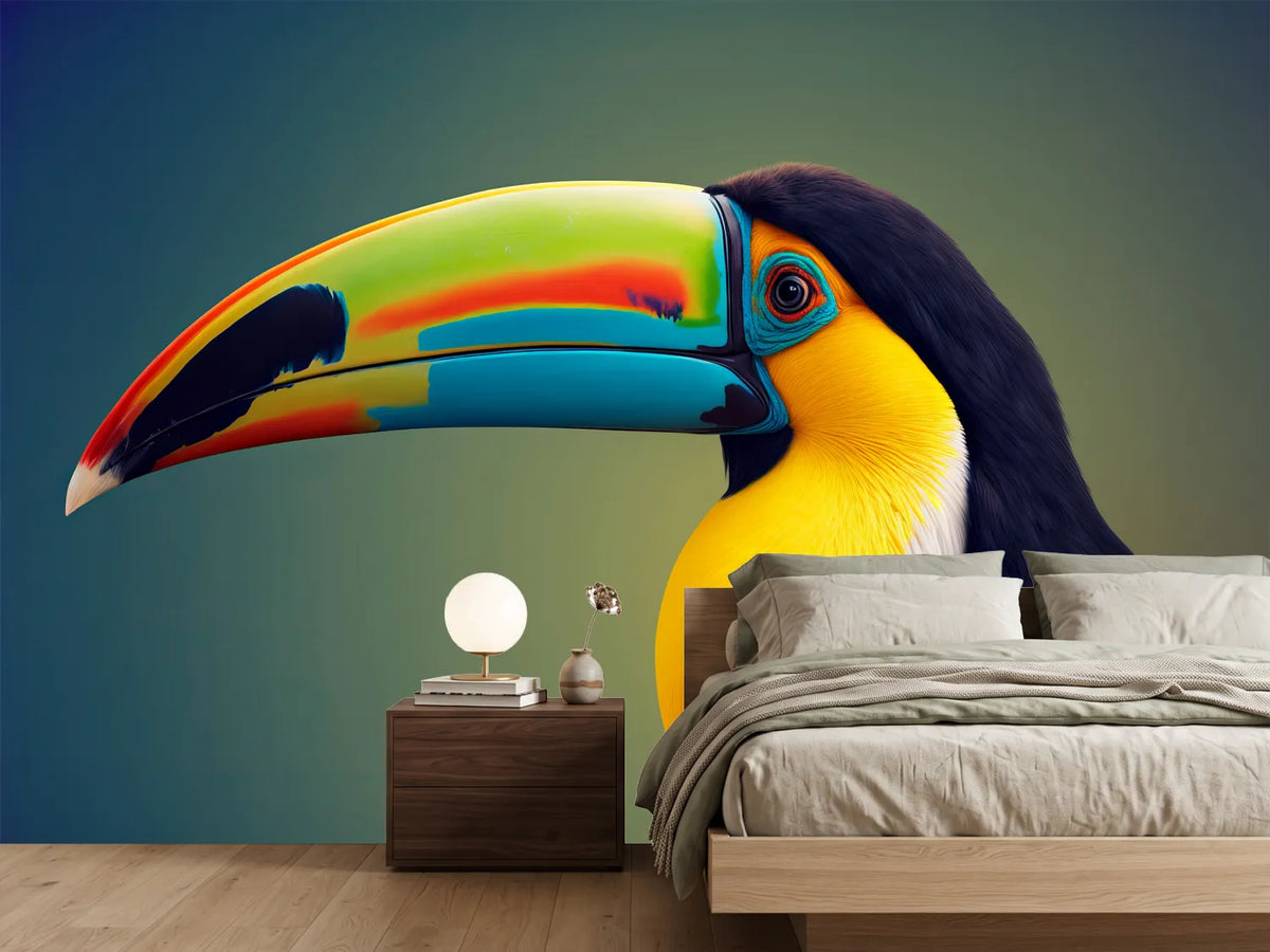 photo-wallpaper-portrait-of-a-tropical-toucan-bird-generitive-ai-2