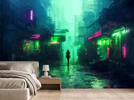 photo-wallpaper-neon-lit-cyberpunk-alley-with-a-lone-figure-on-rain-slicked-asphalt