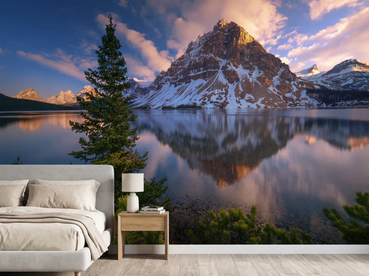 photo-wallpaper-atardecer-en-bow-lake-x