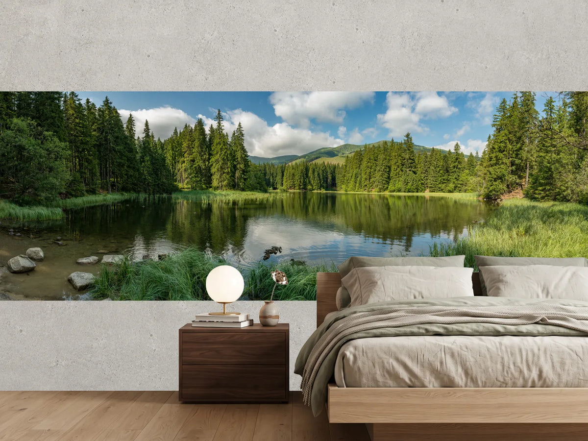 photo-wallpaper-lake-in-the-forest-in-lower-tatra-mountains