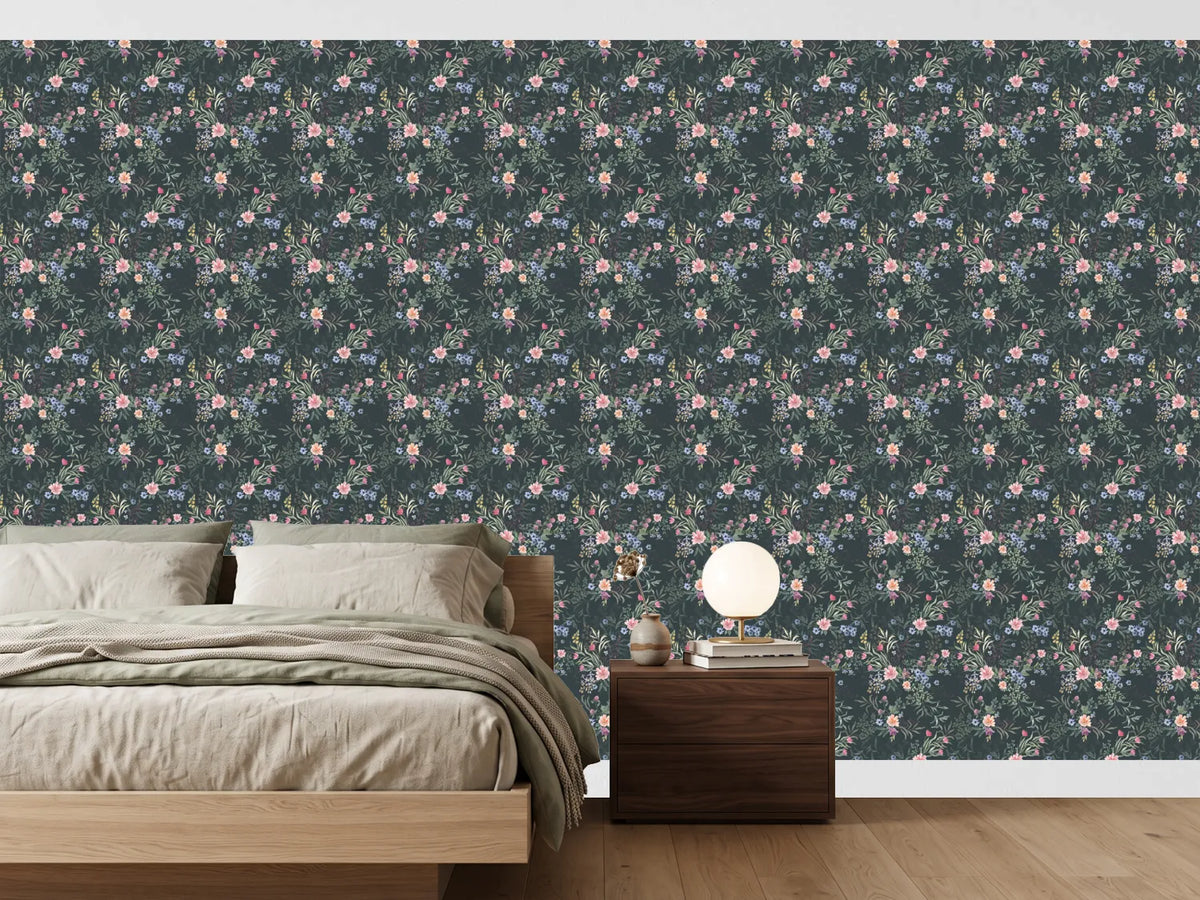 photo-wallpaper-vintage-rose-garden-pattern