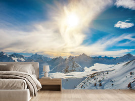 photo-wallpaper-over-the-snowy-peaks