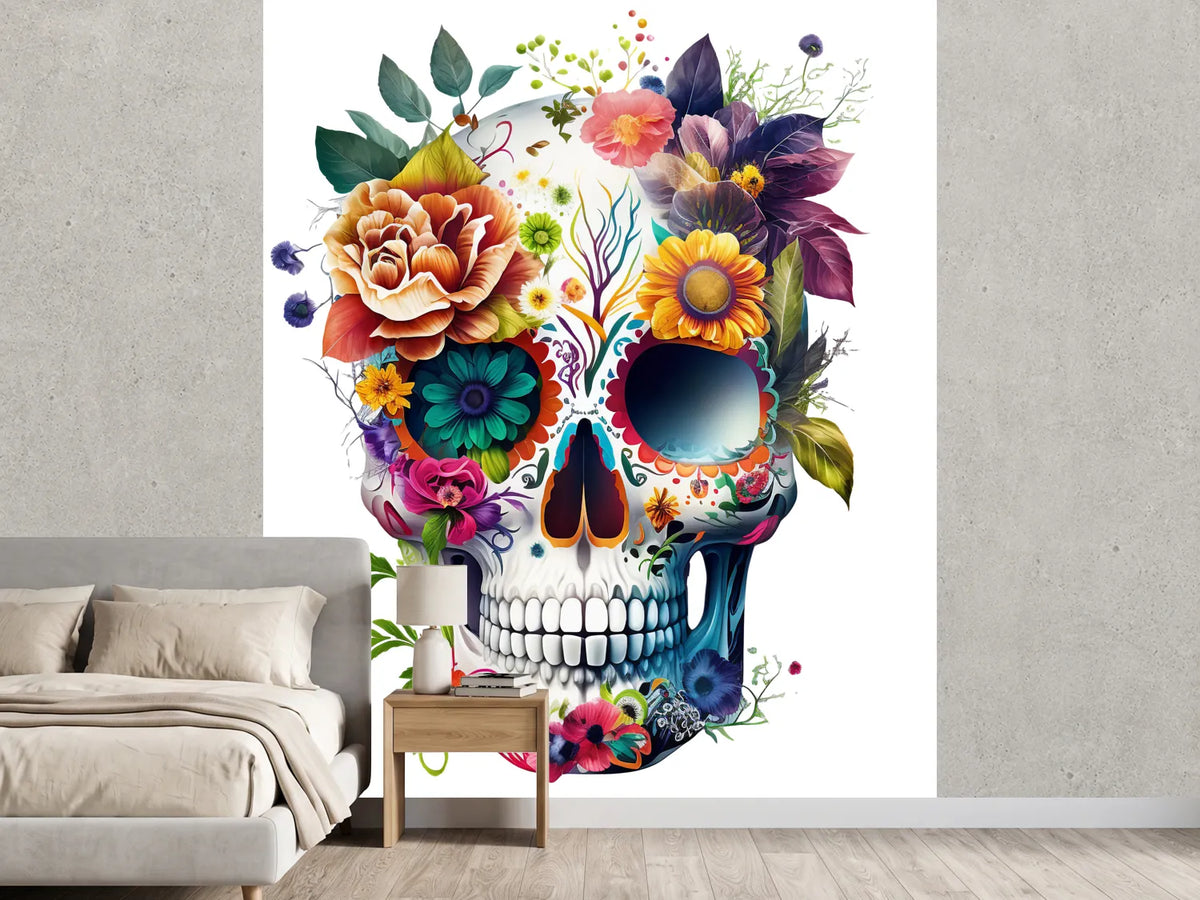 photo-wallpaper-skull-with-flowers-isolated-ai-art