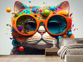 photo-wallpaper-cat-portrait-in-orange-sunglasses-amid-an-explosion-of-colour