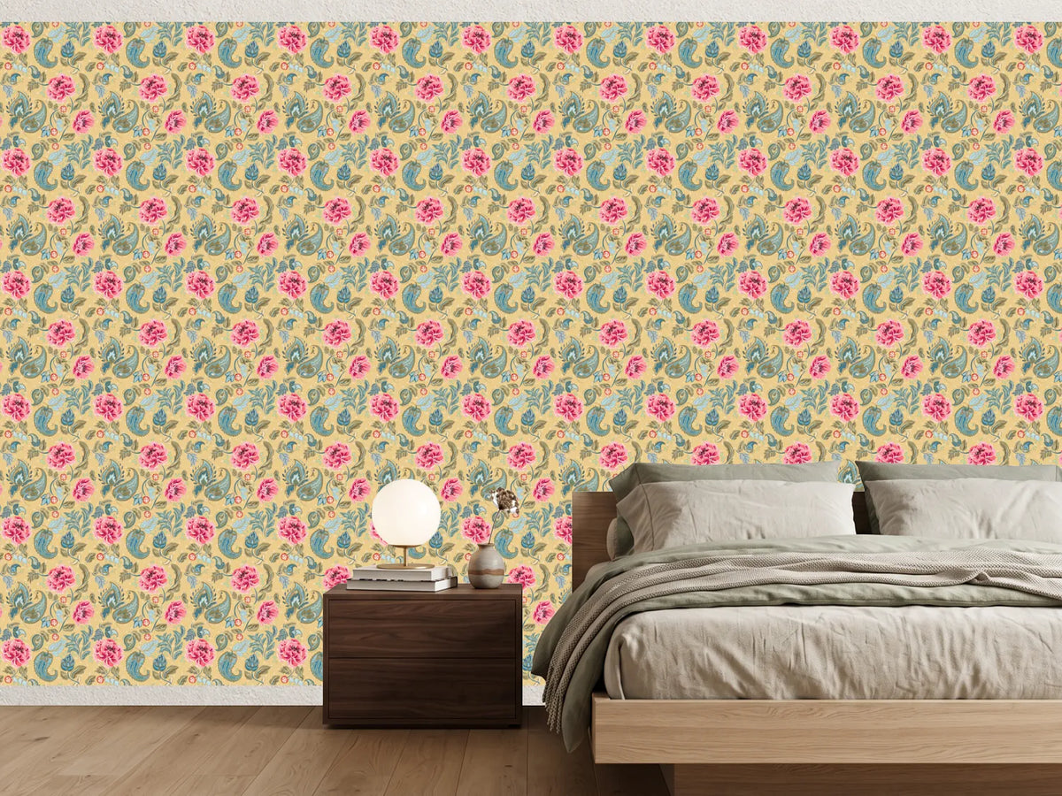 photo-wallpaper-vintage-rose-pattern