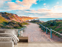photo-wallpaper-sandy-path-to-the-red-cliffs-of-port-willunga-at-sunset