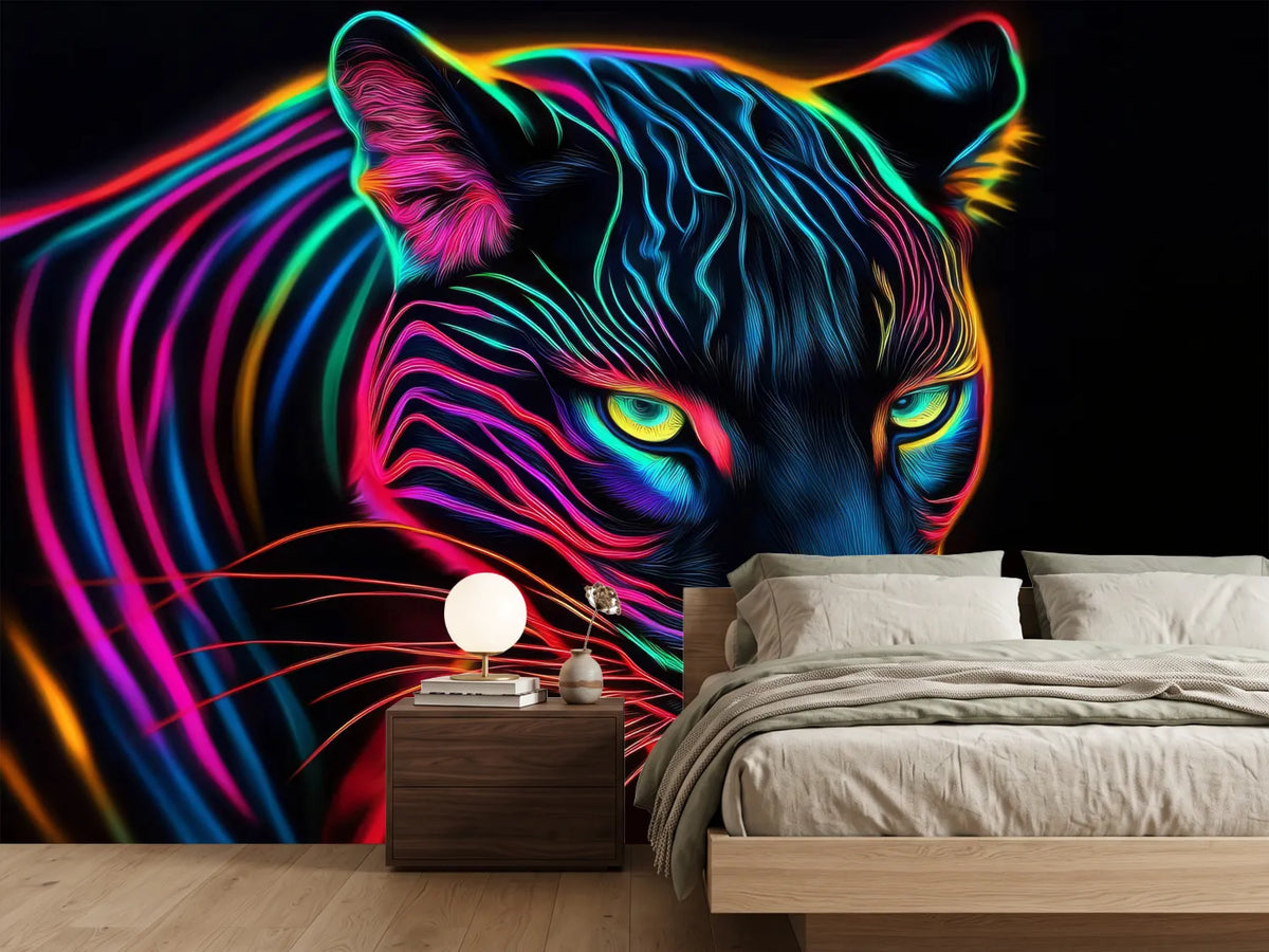 photo-wallpaper-a-striking-neon-black-panther-with-radiant-glowing-lines