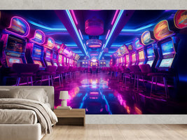 photo-wallpaper-row-of-slot-machine-inside-casino-illuminated-by-neon-lights