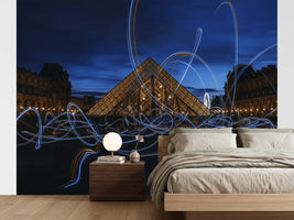photo-wallpaper-louvre-pyramid-light-trails